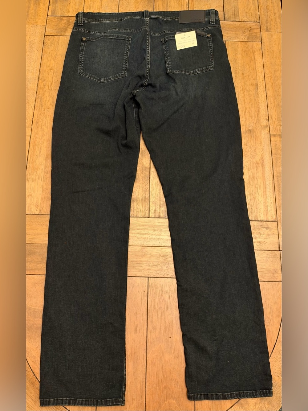 Fidelity Men’s Slim Straight Jeans in Black Denim